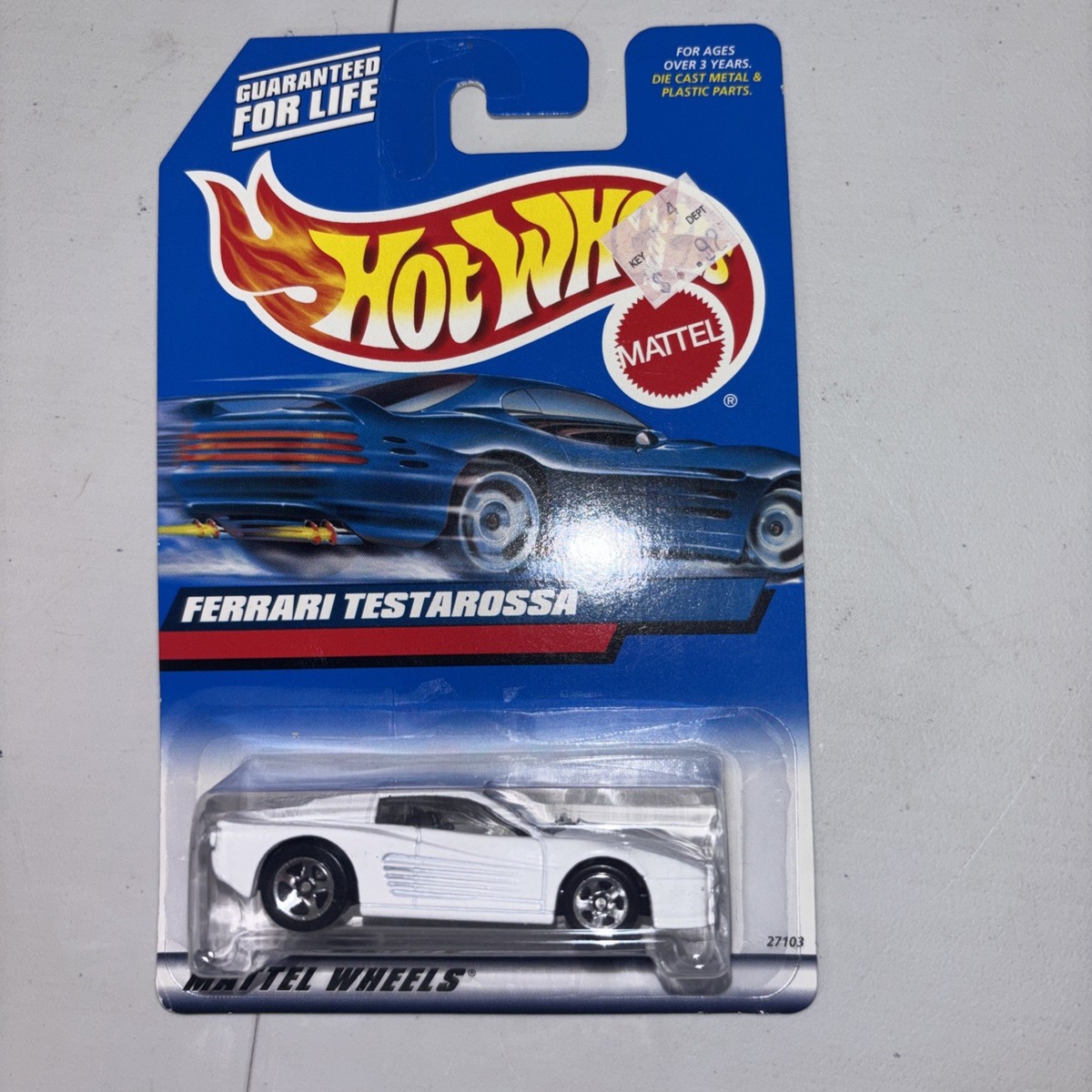 👓Hot Wheels 2000 #136🏁1995 Ferrari F512M / Testarossa White