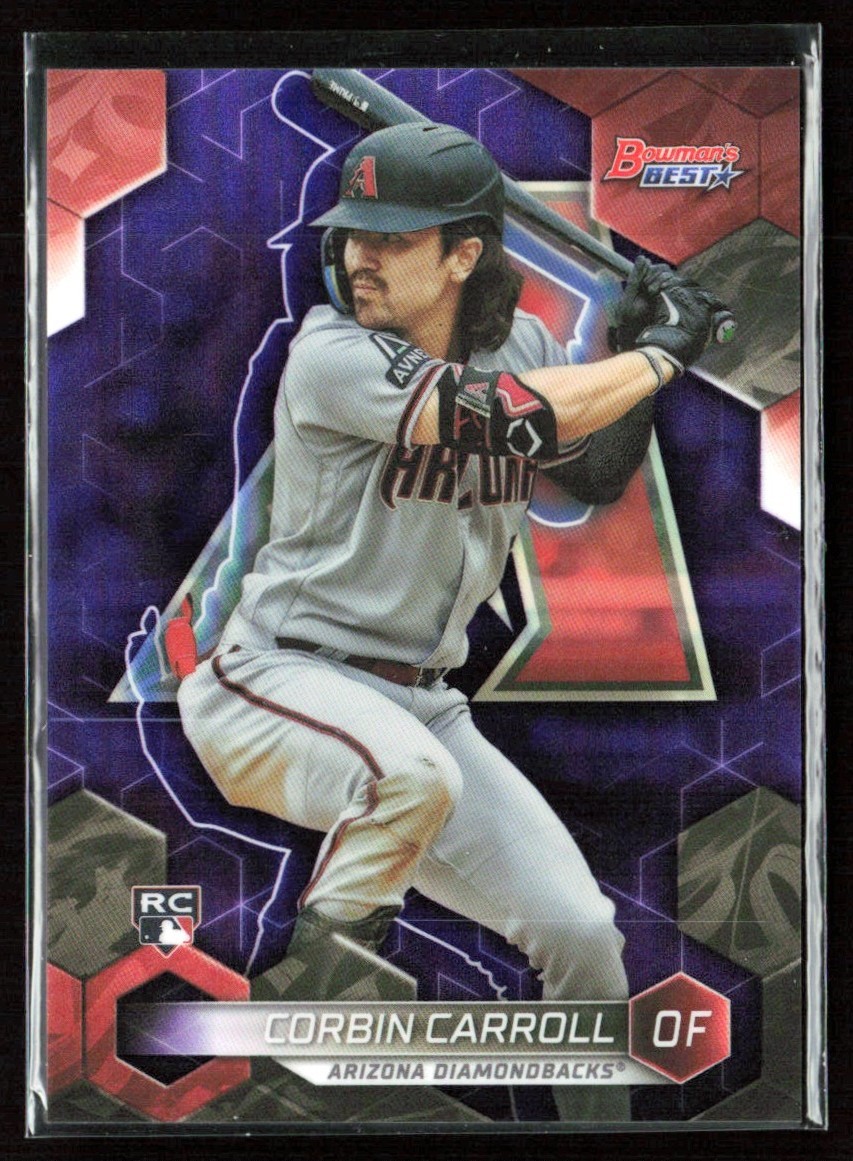 Corbin Carroll 2023 Bowman's Best Purple Refractor RC /250 #20 Arizona