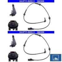 2X Sensor FüR Raddrehzahl ATE 24.0711-5222.3 2 Sensor Raddrehzahl FüR Fiat