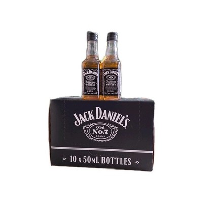 Geschenk-Pack 10 x Jack Daniels Old No.7 5cl Miniatur Pet-Flaschen 40%