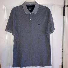 Banana Republic Polo Shirt Men's Large Gray Luxury Touch Short Sleeve Casual