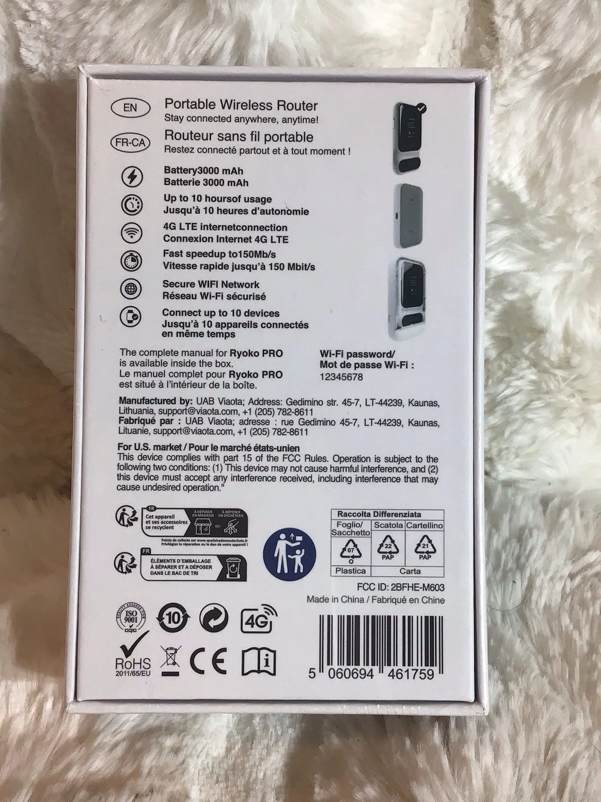 Ryoko Pro Portable 4G LTE WiFi Router Hotspot 150Mbps 10 Devices NEW SEALED image 3