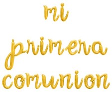 MI PRIMERA COMUNION Cursive Letter Balloon Banner - First Communion Decorations