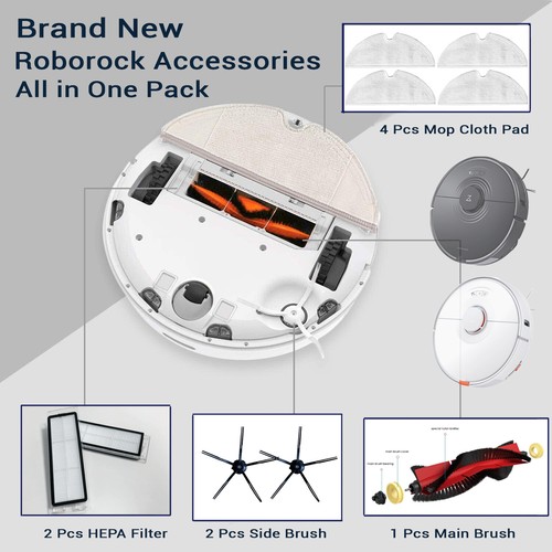 Parts Kit Original For Roborock E4/ E5/ S5 Max/ S45 Max/ S6 MaxV Vacuum  Cleaner | eBay