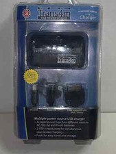 Portable USB Battery Charger 4 diff. Power sources + 3 cables Mini & Micro USB 