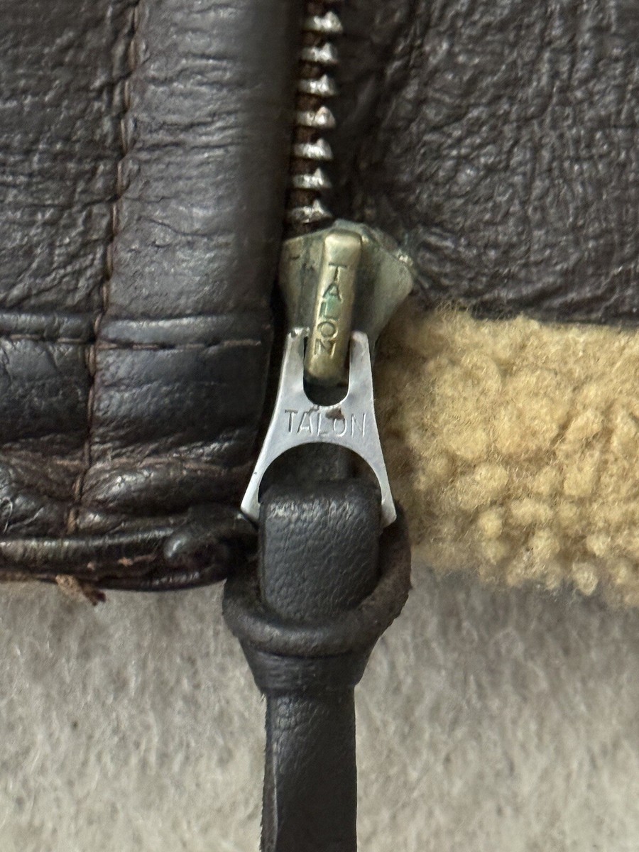 VINTAGE 30s 40s WW2 USN M444A SHEARLING LEATHER BOMBER FLIGHT