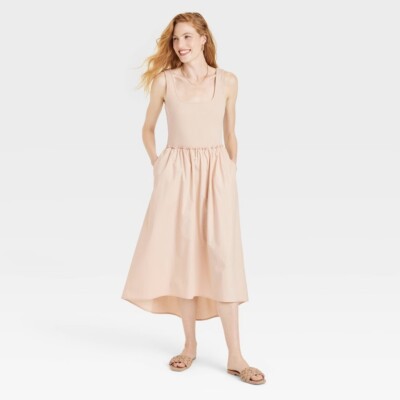 knee length dresses for ladies Women's 3X Geode Ballet Midi Dress with Pockets in 'Moorea Dreams' –  Sunshine Daydream Designs