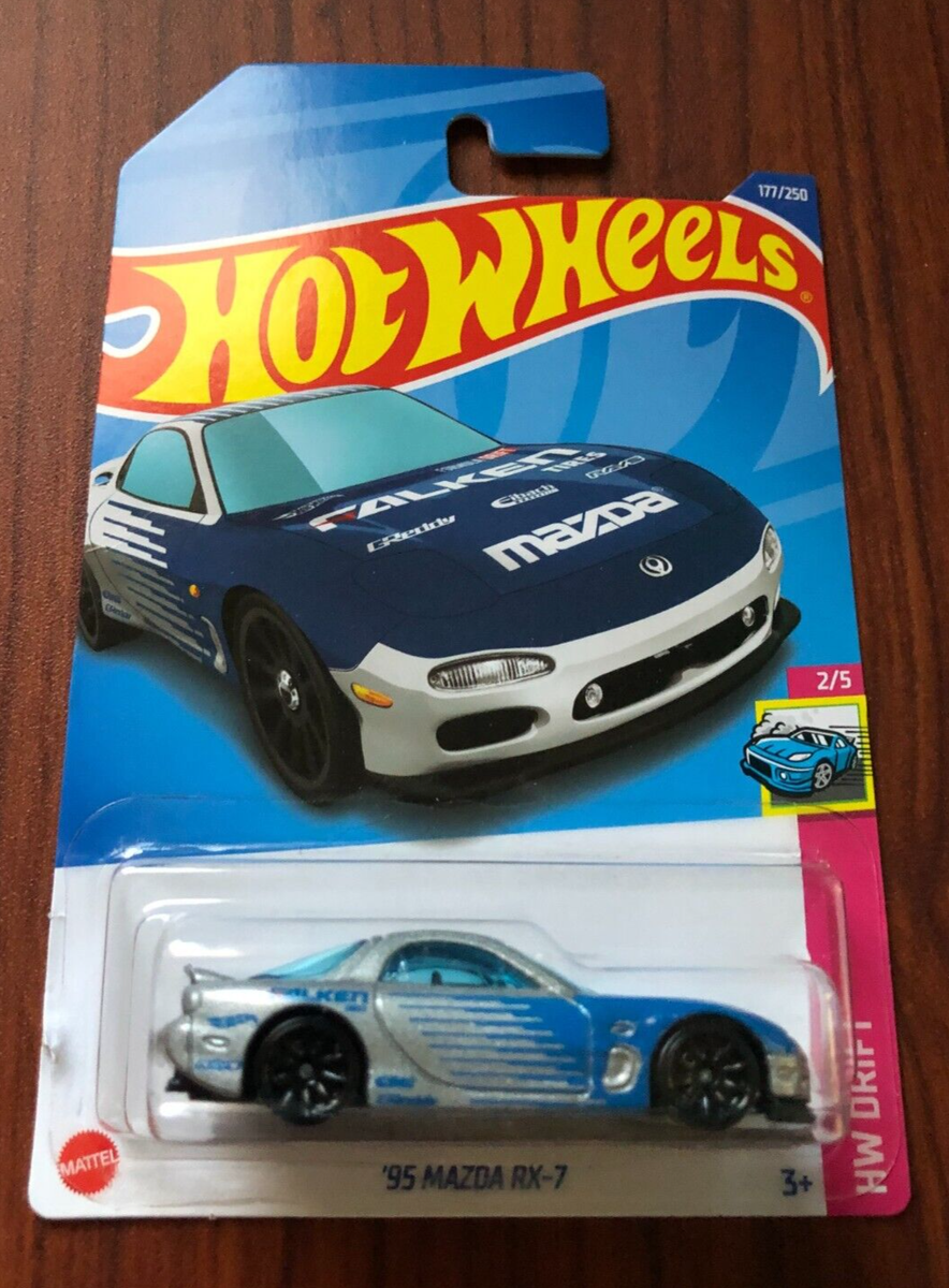 2022 Hot Wheels Silver Falken '95 Mazda RX-7 #177/250 HW Drift 2/5