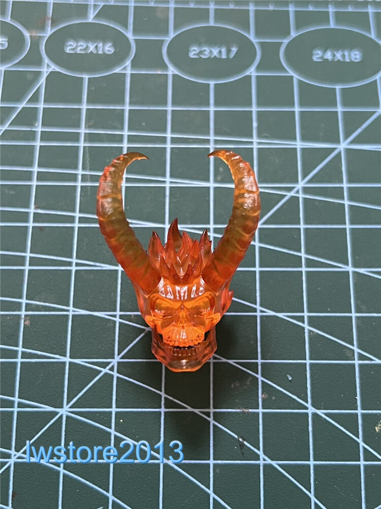 1:18 Ghost Rider Orange Head Sculpt Carved For 3.75