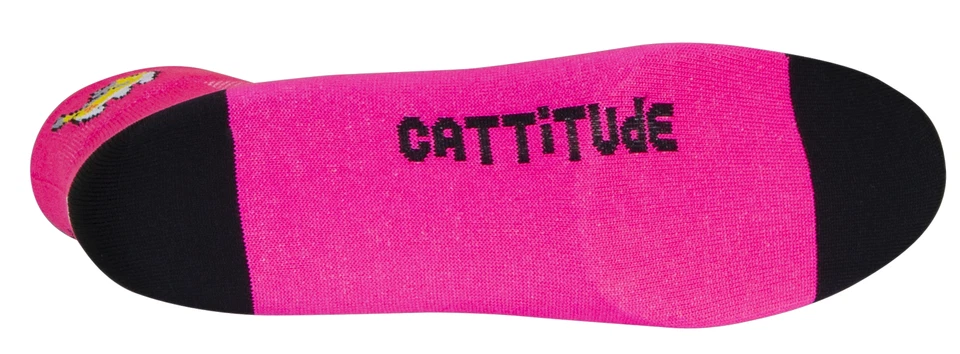 Socks - SockGuy - Cattitude Pink S/M Women's 2" Cycling/Running NEW - Image 4 of 4