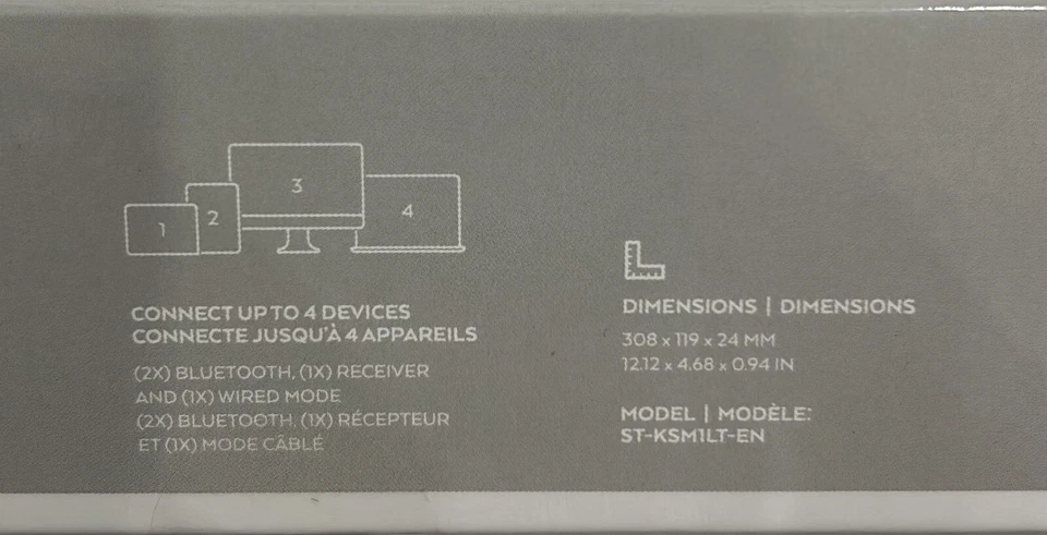 Satechi SM1 SLIM MECÁNICO RETROILUMINADO BLUETOOTH TECLADO Gris, Blanco - (A1) Foto 4 de 4