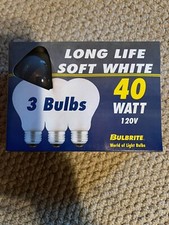 light bulbs 40 watt, A-19 base, Frosted 12 bulbs- 4 boxes of 3 