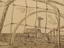 'The View Within' Handcrafted Pen and Ink Art Print