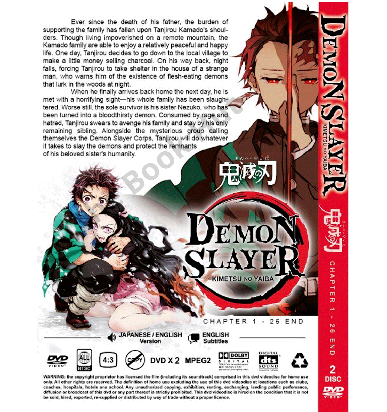 DVD Anime Demon Slayer: Kimetsu No Yaiba Season 1+2 (1-37) +2