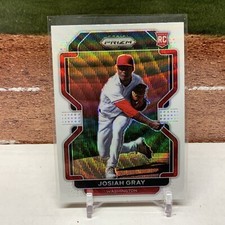2022 Prizm Josiah Gray Rookie White Wave Prizm Parallel #84 NATIONALS