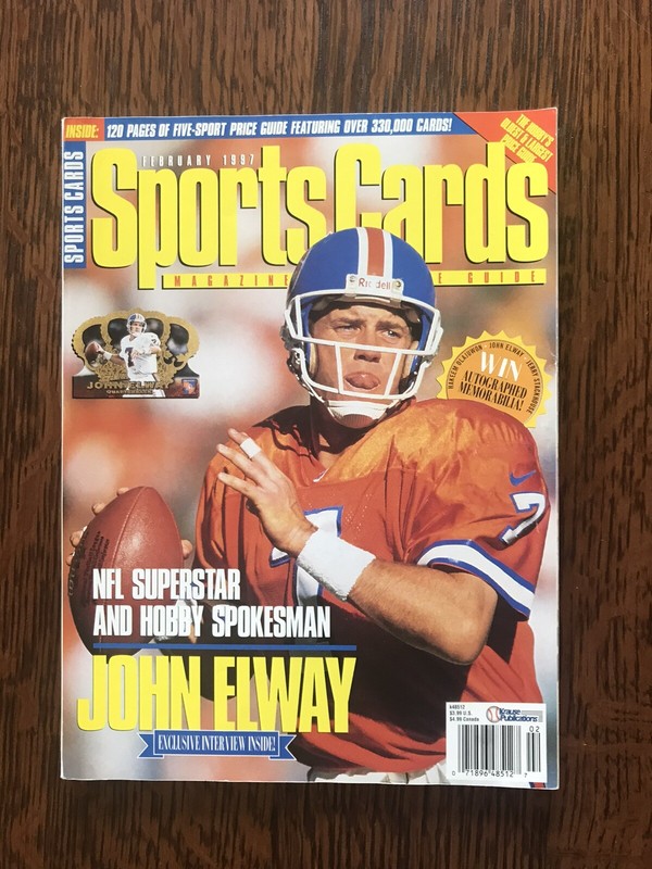 FEBRUARY 1997 SPORTS CARDS MAGAZINE JOHN ELWAY