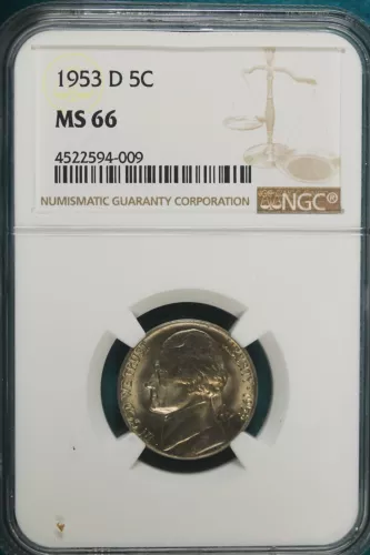 1953-D NGC MS 66 Jefferson Nickel!! #B8148