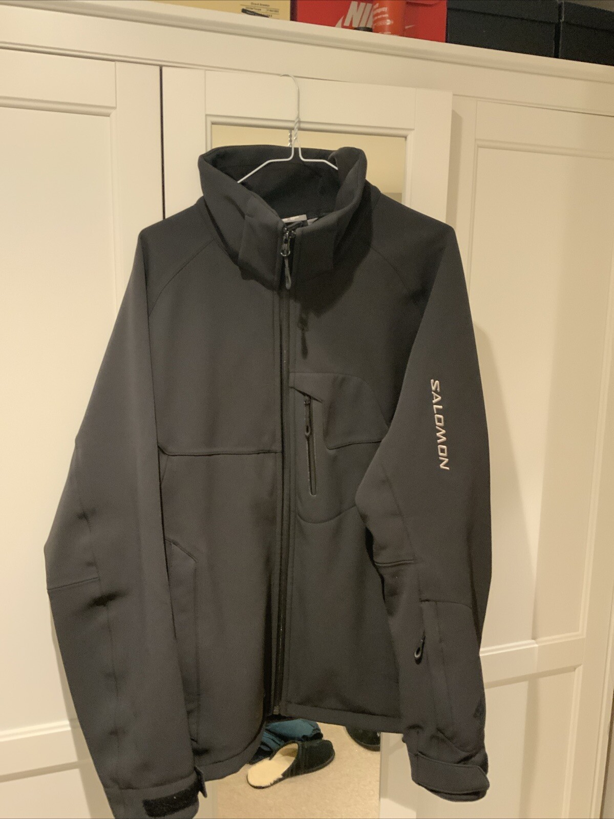 Salomon Giacca da Sci Nera Piccola Uomo Manca Cappuccio S Clima Pro