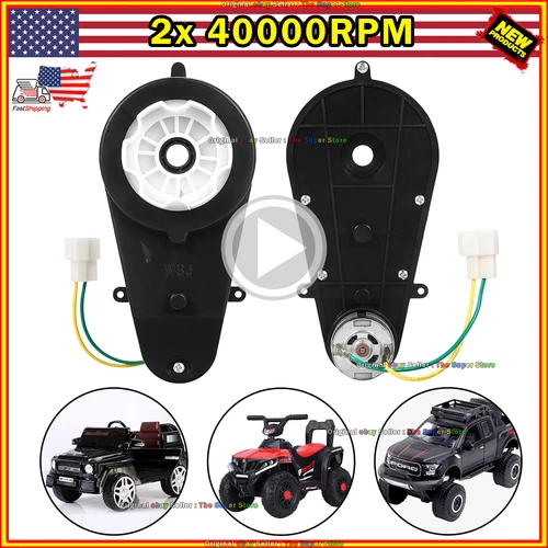 1 Pair 12V Power Wheels Gearbox 40000rpm Motor for Electric Car Kids Ride On Toy - Picture 1 of 7