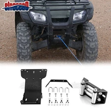 Fits 2000-2007 HONDA RANCHER 350 400 Winch Mount+4 7/8" Winch Roller Fairlead