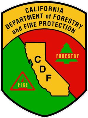 California Dept. Of Forestry Fire Protection Reflective Decal Firefighter EMS 