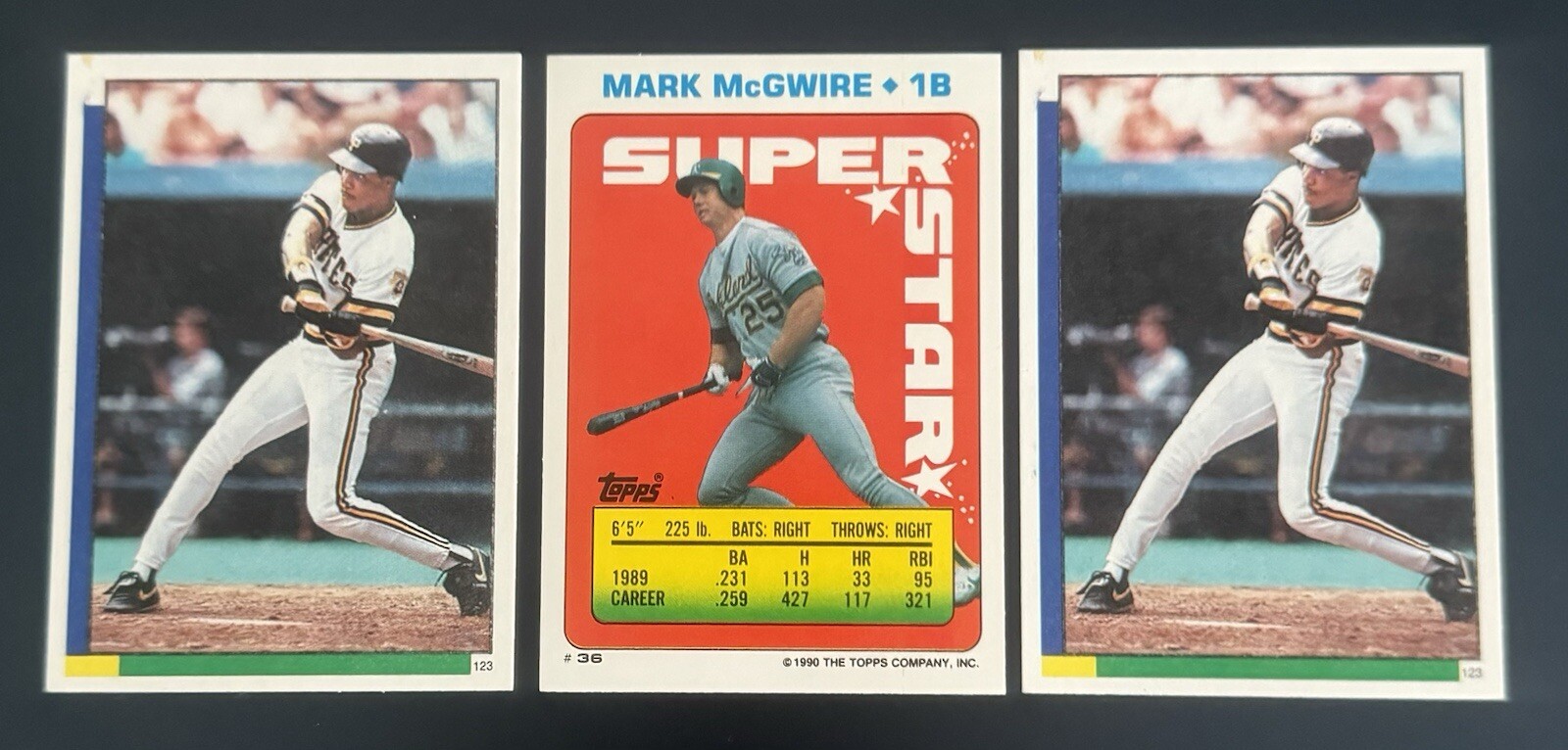 MARK MCGWIRE/BARRY BONDS ~ 1990 Topps Superstar