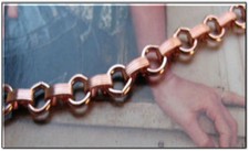 Ladies Solid Copper Link Bracelet 679G -5/16 inch wide - 6 1/2 to 9 inch lengths