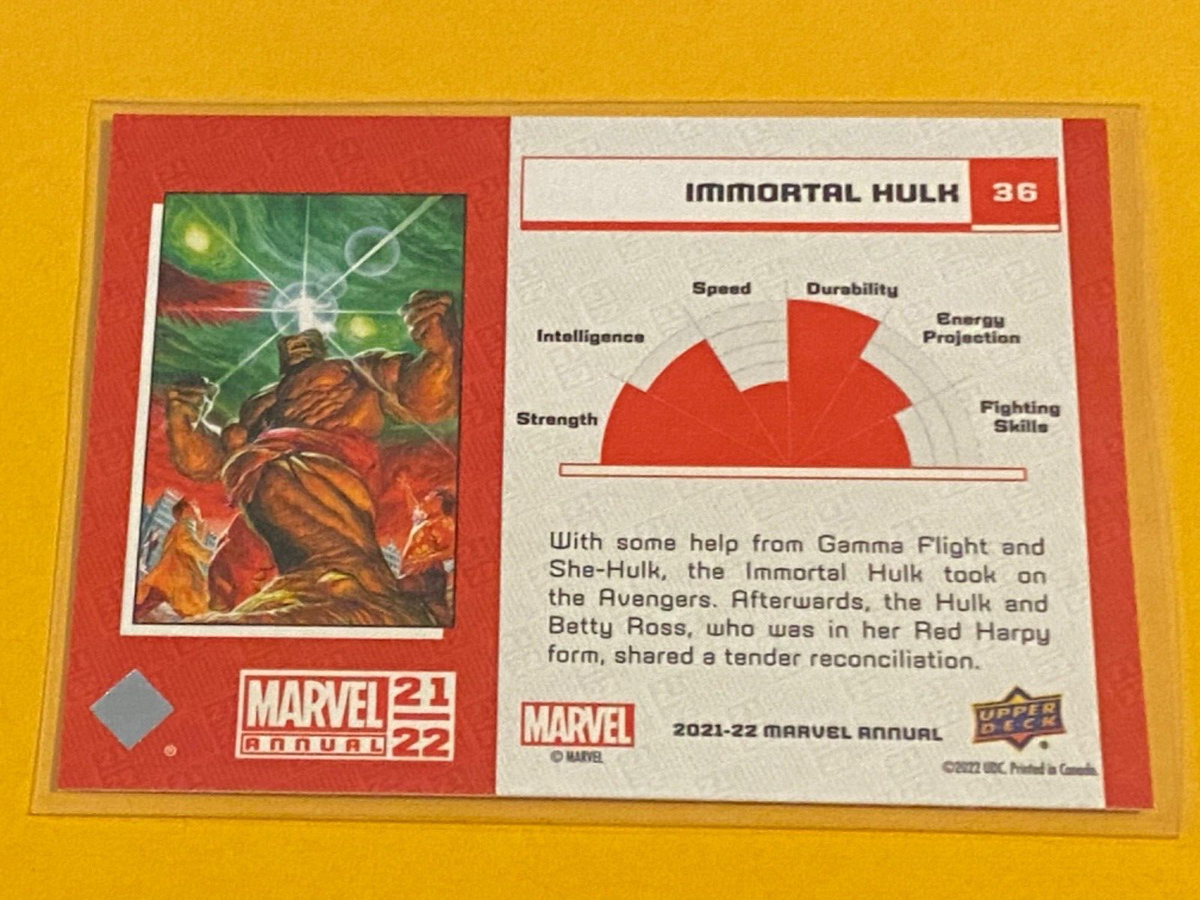 2021-22 Upper Deck Marvel Annual Canvas Variant Immortal