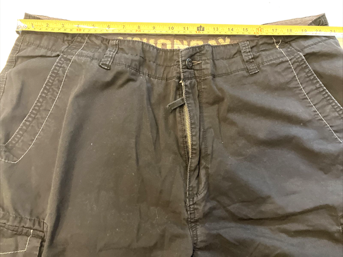 Union Bay Cargo Shorts Mens 42 Black Hiking Outdoors Camping Distressed Utility - Picture 11 of 14