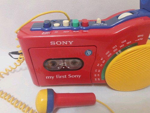 MY FIRST SONY CFM 2300 KINDER KASSETTENRECORDER Micro. NEUE RIEMEN FUNKTIONIERT - Bild 5 von 14