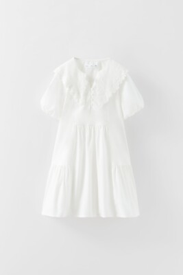 ZARA KIDS GIRL FLORAL EMBROIDERED COLLAR POPLIN DRESS 1226/330 SZ 6 | eBay
