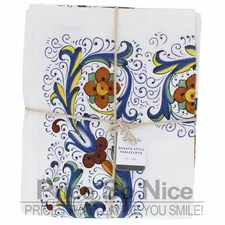 Sur La Table Deruta Style Tablecloth 67" x 108" MSRP $140
