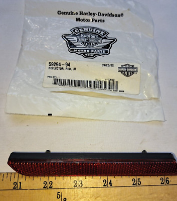 のの NOS Genuine Harley-Davidson Left Side Red Reflector #59294-94FXDS