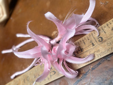 vintage millinery flowers pink silk 3pcs made in Japan