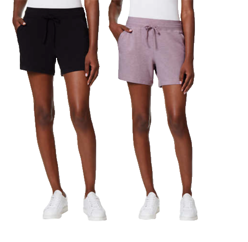 Black Pink Women's Shorts Size S 2 Pack 32 Degrees Pull On BN With Tags Free P&P
