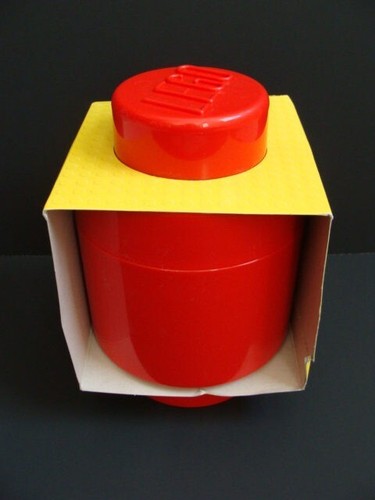 NUEVO LEGO Ladrillo de Almacenamiento Redondo 1 Perilla Rojo Organizador Estuche de Proyecto Bañera Individual - Imagen 2 de 2