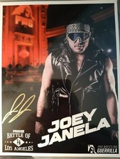 AEW BOLA JOEY JANELA SIGNED 9X11 PHOTO Highspots COA THE BAD BOY Autograph Auto