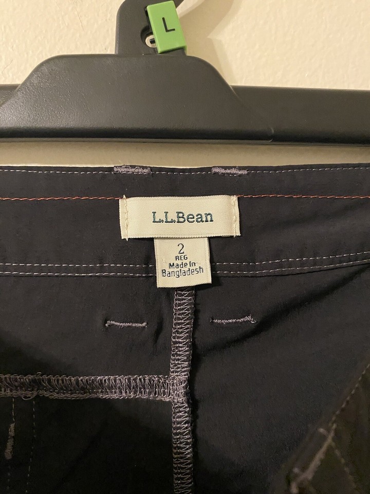 L.L. Bean Cresta Black Slim Fit Hiking Outdoor Pants Women’s Size 2
