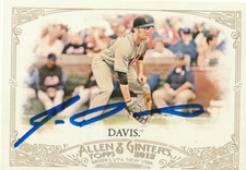 IKE DAVIS NEW YORK METS  SIGNED 2012 TOPPS ALLEN & GINTER CARD #164