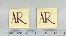 AR Acoustic Research Speaker Badge Logo Emblem Turntable PAIR 22mm  Square