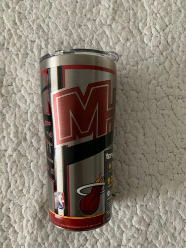 Tervis 20 Oz Stainless Steel Tumbler NBA Miami Heat Red Stainless With Lid New - Picture 2 of 7