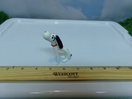 Vintage mundgeblasenes Glas HUND SCHWARZ-WEISS SNOOPY? - Bild 2 von 3