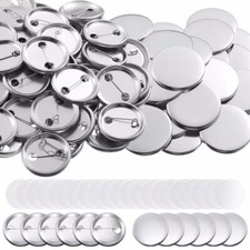 1" / 25mm Blank Metal / ABS Pin Badge Button Supplies for Badge Maker Machine
