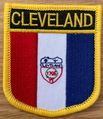 Cleveland Ohio OH US-Bundesstaat USA Schild Stadt Stadt Flagge bestickt PATCH Abzeichen P1
