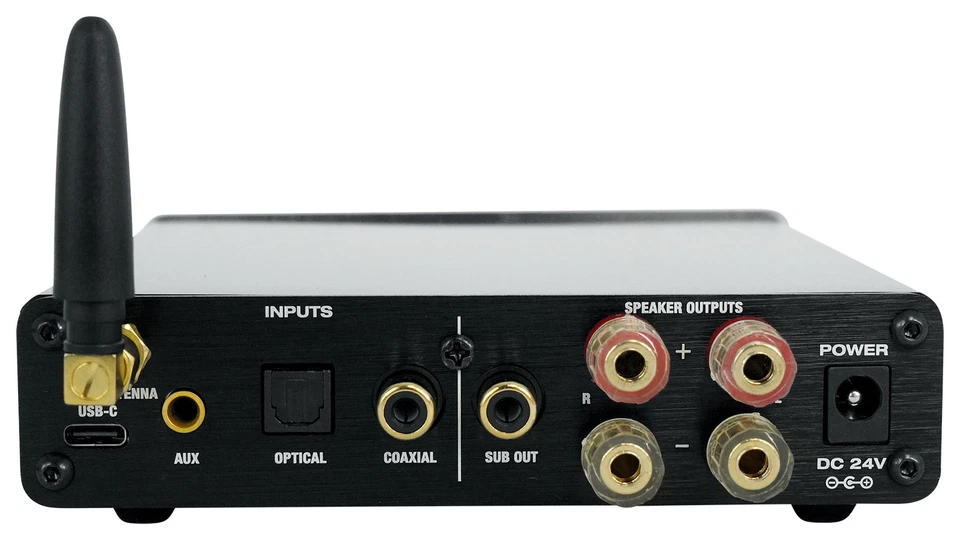 Rockville BLUDAC2S DAC/Bluetooth Amplifier Home Receiver USB/Optical/Sub Out - Image 4 of 4