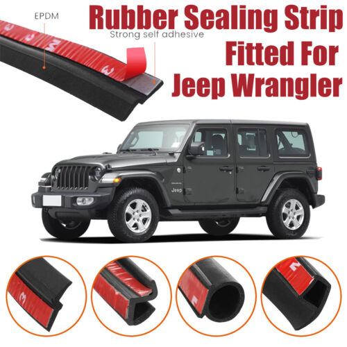 Door Seal Strip Kit Rubber Weather Draft Wind Noise Reduction For Jeep  Wrangler | eBay