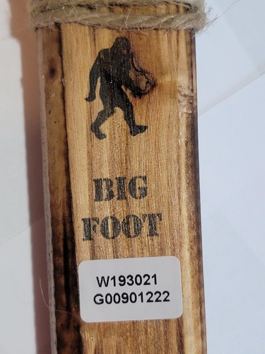 45" Bigfoot Wood Walking Stick Carved Sasquatch trekking pole pilgrim staff - Picture 4 of 9