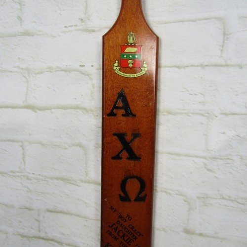 VINTAGE 1980s Indiana University ALPHA CHI OMEGA SORORITY PADDLE Alpha Mu Chapt - 第 2/8 張圖片