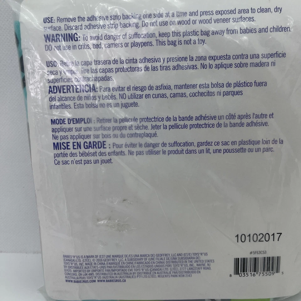 “Baby R Us” Bebé/Niño Pequeño Monstruos Hambrientos Reutilizable Mesa 18”x12” Foto 4 de 4