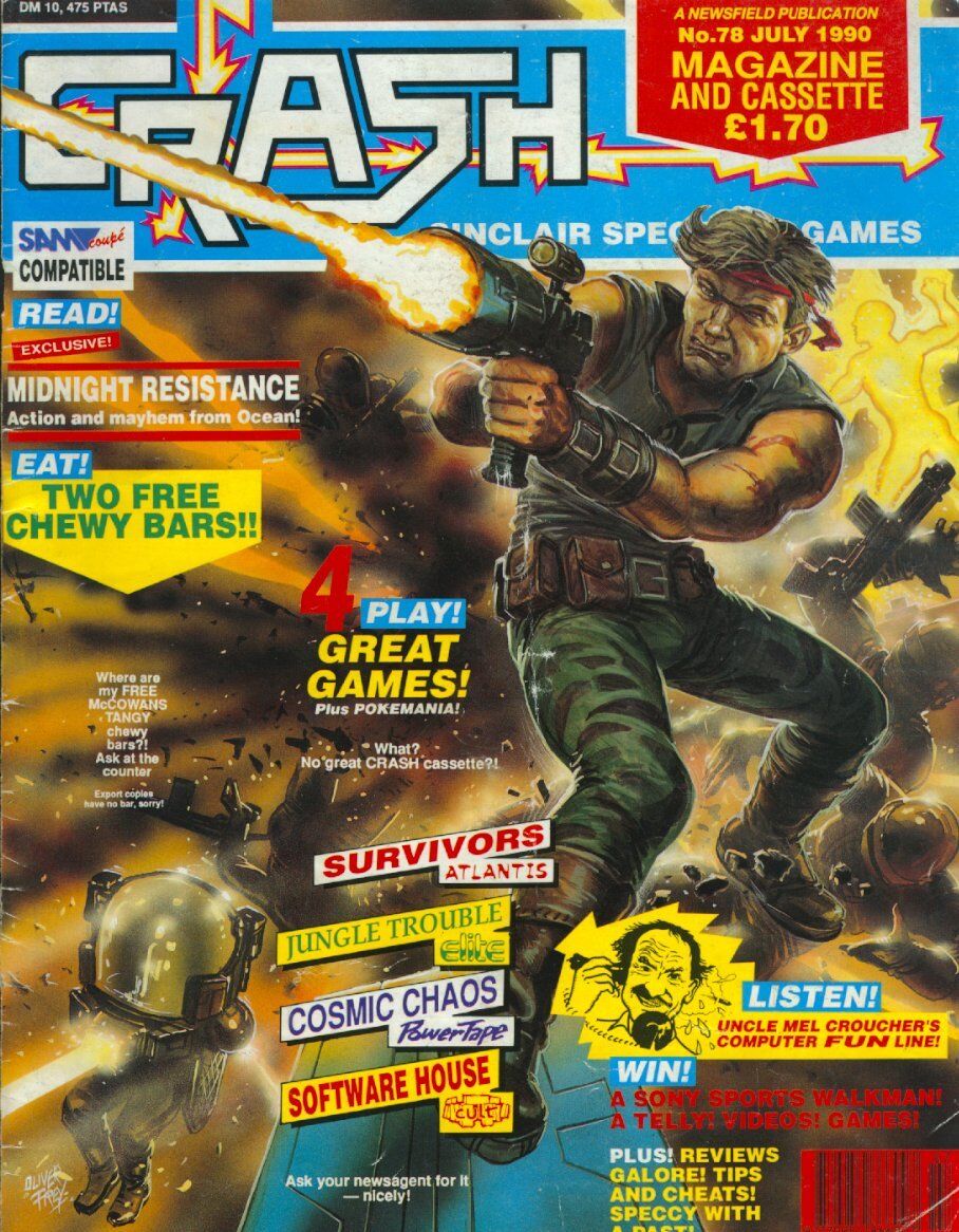 CRASH SINCLAIR ZX SPECTRUM MAGAZINE FULL SET OF 98 ISSUES ON DVD VINTAGE  GAMING